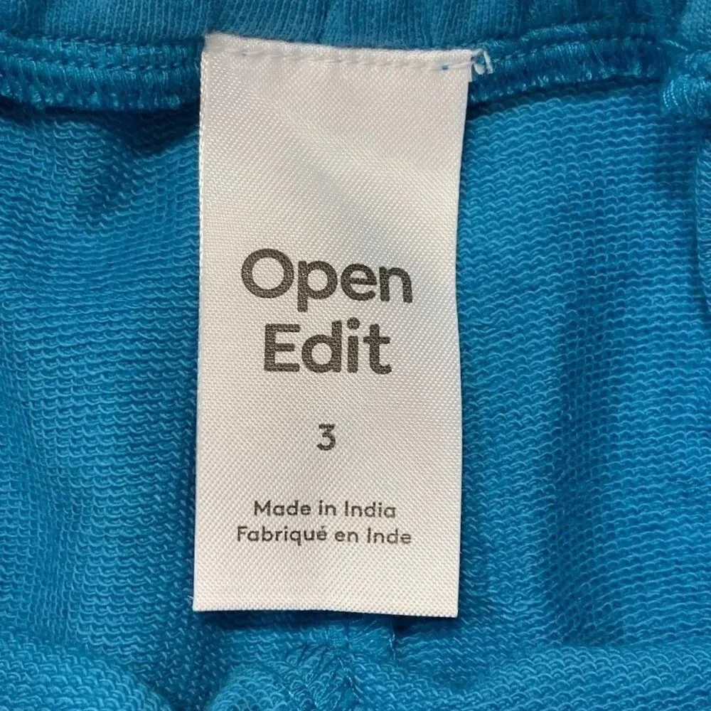 Open Edit Kids' Side Ruffle Shorts In‎ Blue Cendre Be Yourself Size 3 NWT
